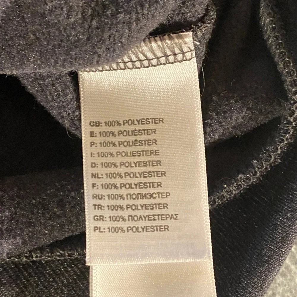 The North Face Mens XL Full Zip Hoodie Fleece Charcoal Gray Orange Logo